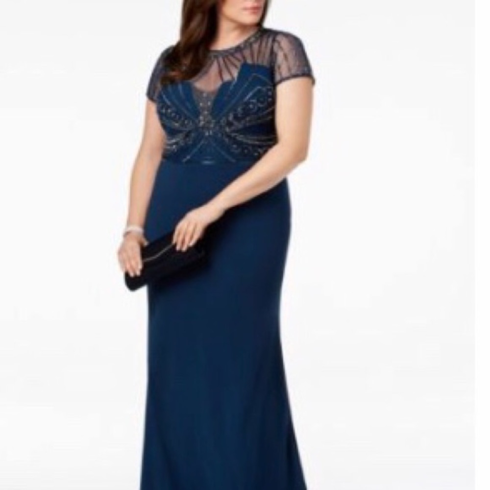Adrianna Papell Illusion Gown
